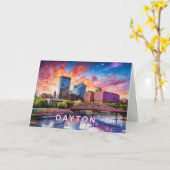 Carte Art abstrait de Dayton (Fleur jaune)