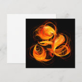 Carte Art Abstrait Fireball (Devant / Derrière)