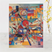 Carte Art abstrait moderne (Fleur jaune)