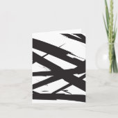 Carte Art abstrait moderne noir et blanc décoration en l (Devant)