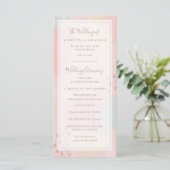 Carte Art Abstrait moderne Pink Pastel Tones Mariage (Debout devant)