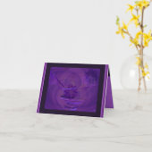 Carte Art abstrait pourpre de bol de riz (Fleur jaune)