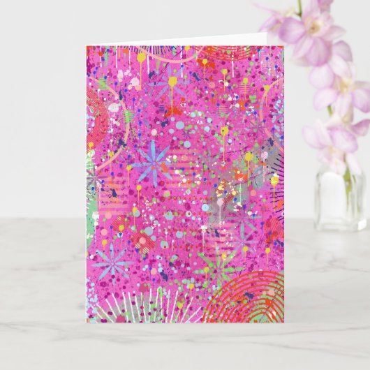 Carte Art abstrait : Rêves d'été (Orchidée)
