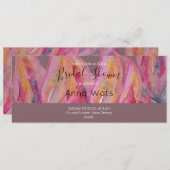 Carte Art Abstrait rose chic (Devant / Derrière)