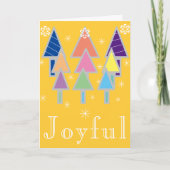 Carte Art Art Script mignon Coloré Noël vacances (Devant)