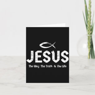 Carte (art au dos) Bible Jean 14_6 Jésus Voie Vérité Vie