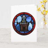 Carte Art Baptême en verre (Fleur jaune)