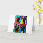 Carte Art berger allemand (Fleur jaune)