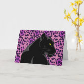 CARTE ART BLACK PANTHER À L'INTÉRIEUR VIERGE (Fleur jaune)