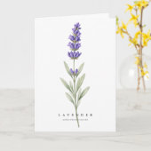 Carte Art botanique de la lavande : symbole de dévotion (Fleur jaune)