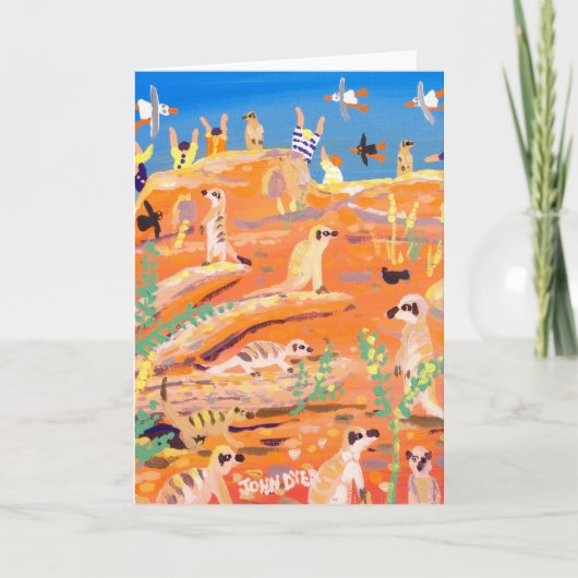 Carte Art Card : Popping up and Peeping Meerkats (Devant)