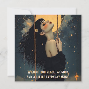 Carte Art céleste Femme gothique Citation spirituell