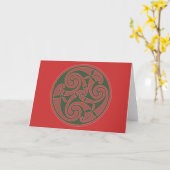 Carte Art Celtique Spiral Design (Fleur jaune)