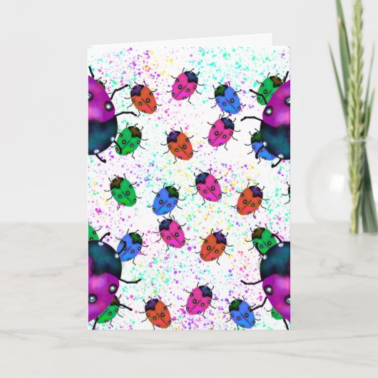 CARTE ART COCCINELLE (Devant)