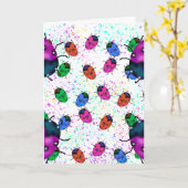 CARTE ART COCCINELLE (Fleur jaune)