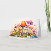 Carte Art créatif sauvage rétro de champignons (Devant)