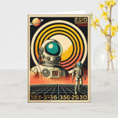 Carte Art d'atterrissage des astronautes du milieu du si (Fleur jaune)