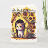 Carte Art Daydreaming Kitty Cat Design (Devant)