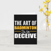 Carte Art De Badminton Joueur De Badminton (Fleur jaune)