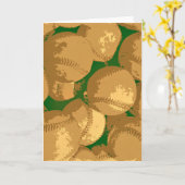 Carte Art de baseball Pop (Fleur jaune)
