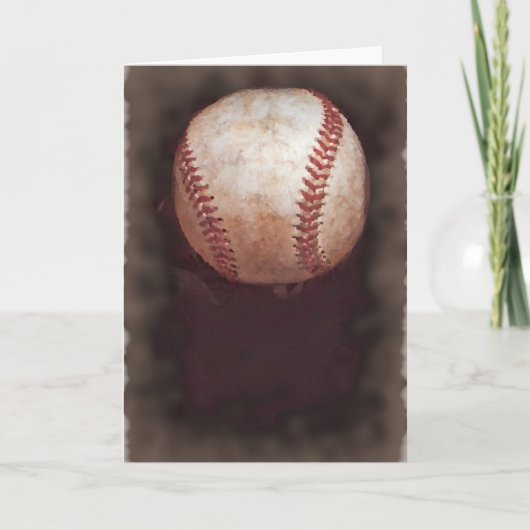 Carte Art De Baseball Sepia Style vintage (Devant)