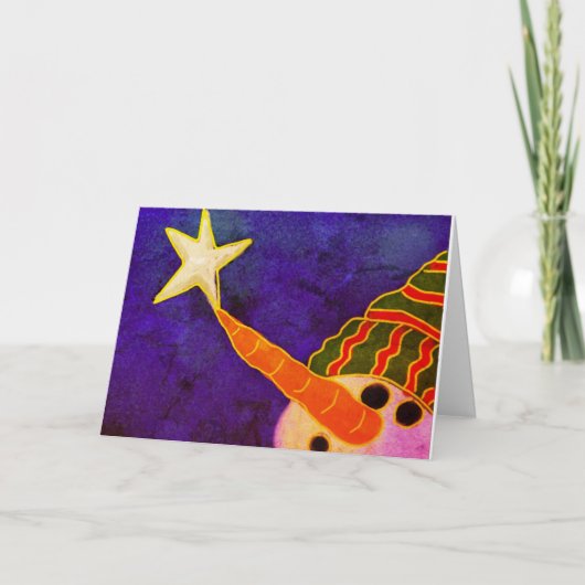 Carte Art de bonhomme de neige abstrait (Devant)