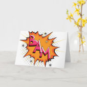 Carte Art de bruit bam comique ! (Fleur jaune)