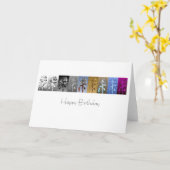 Carte Art de bruit de fleur : Joyeux anniversaire (Fleur jaune)