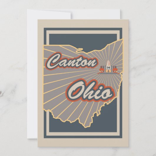 Carte Art de Canton, Ohio Imprimer - Art de Voyage v2 (Devant)