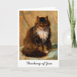 Carte Art de chat Maine Coon vintage pour vous rappeler