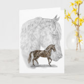 Carte Art de cheval de Paso Fino (Fleur jaune)