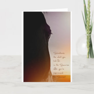 Carte Art de cheval et citation de inspiration