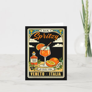 Carte Art de cocktail d'été italien féminin Vénétie