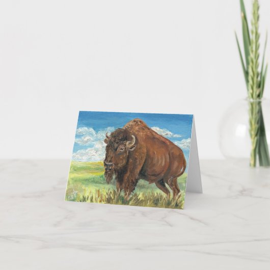 Carte Art de faune de bison américain de Buffalo de (Devant)