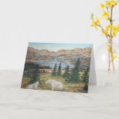 Carte Art de faune de chèvres de montagne (Fleur jaune)