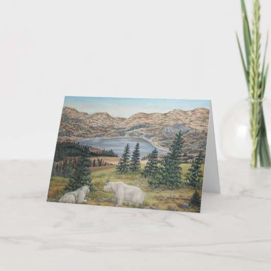 Carte Art de faune de chèvres de montagne (Devant)