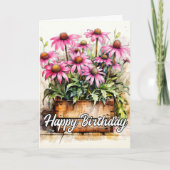 Carte Art de fleur d'aster fraîchement cueillie (Devant)
