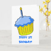 Carte Art de garçon d'anniversaire (Fleur jaune)