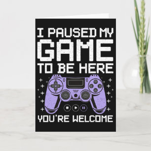 Carte Art de jeu vidéo cool pour hommes femmes joueur de