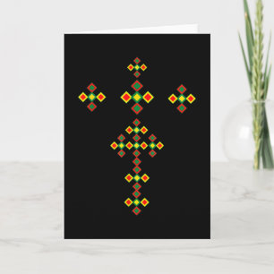 Carte Art de la Croix Éthiopienne Vêtements Traditionnel