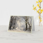 Carte Art de la forêt d'hiver (Fleur jaune)