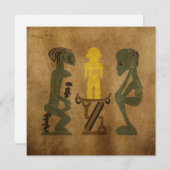 Carte Art de la gravure de roche de la scène tribale afr (Devant / Derrière)