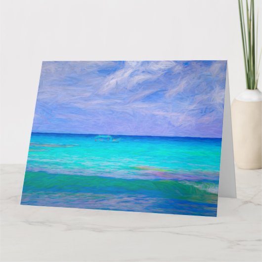 Carte Art De La Mer Bleue Des Caraïbes (Devant)