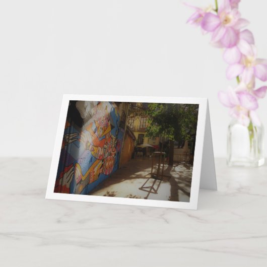 Carte Art de la rue valencien, Espagne (Orchidée)