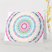 Carte Art de mandala coloré vibrant (Fleur jaune)