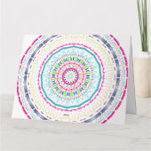 Carte Art de mandala coloré vibrant (Dos)