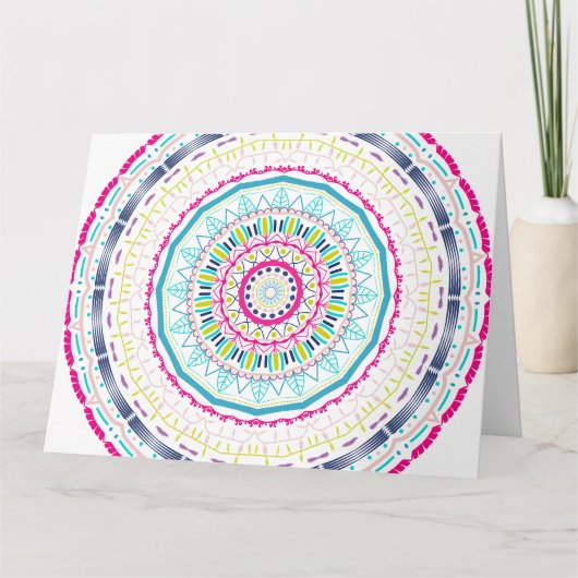 Carte Art de mandala coloré vibrant (Devant)