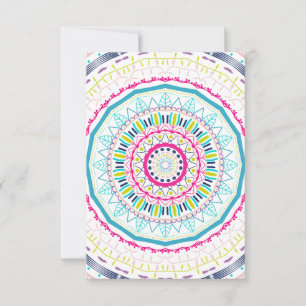 Carte Art de mandala coloré vibrant