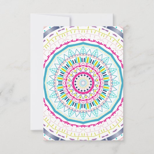 Carte Art de mandala coloré vibrant (Devant)