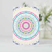 Carte Art de mandala coloré vibrant (Debout devant)